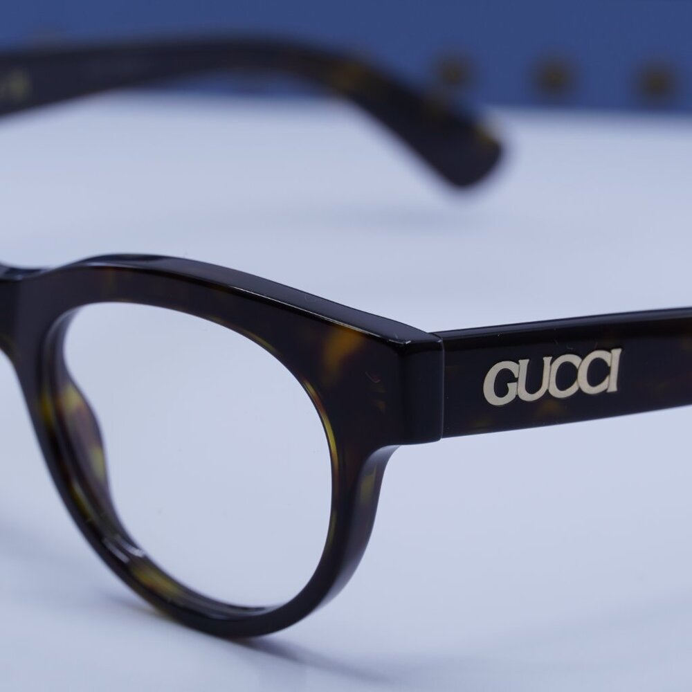 Gucci GG1792O 002 Square Eyeglasses - Dark Havana 46mm - Picture 3 of 9